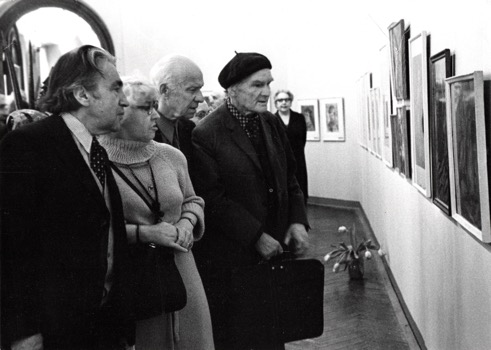 Выставка произведений в залах ЛОСХ. 1984.